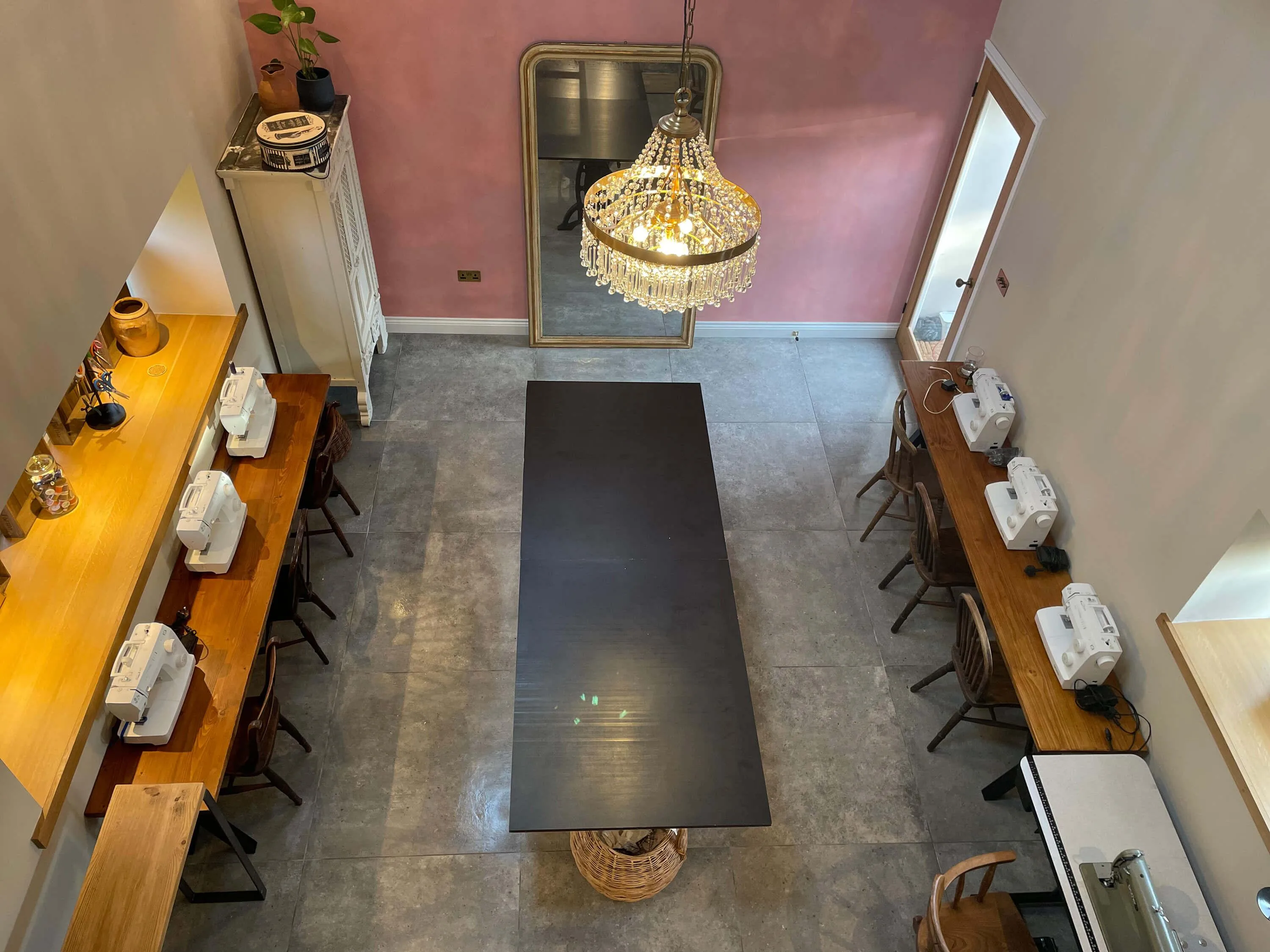 Sewing room top down