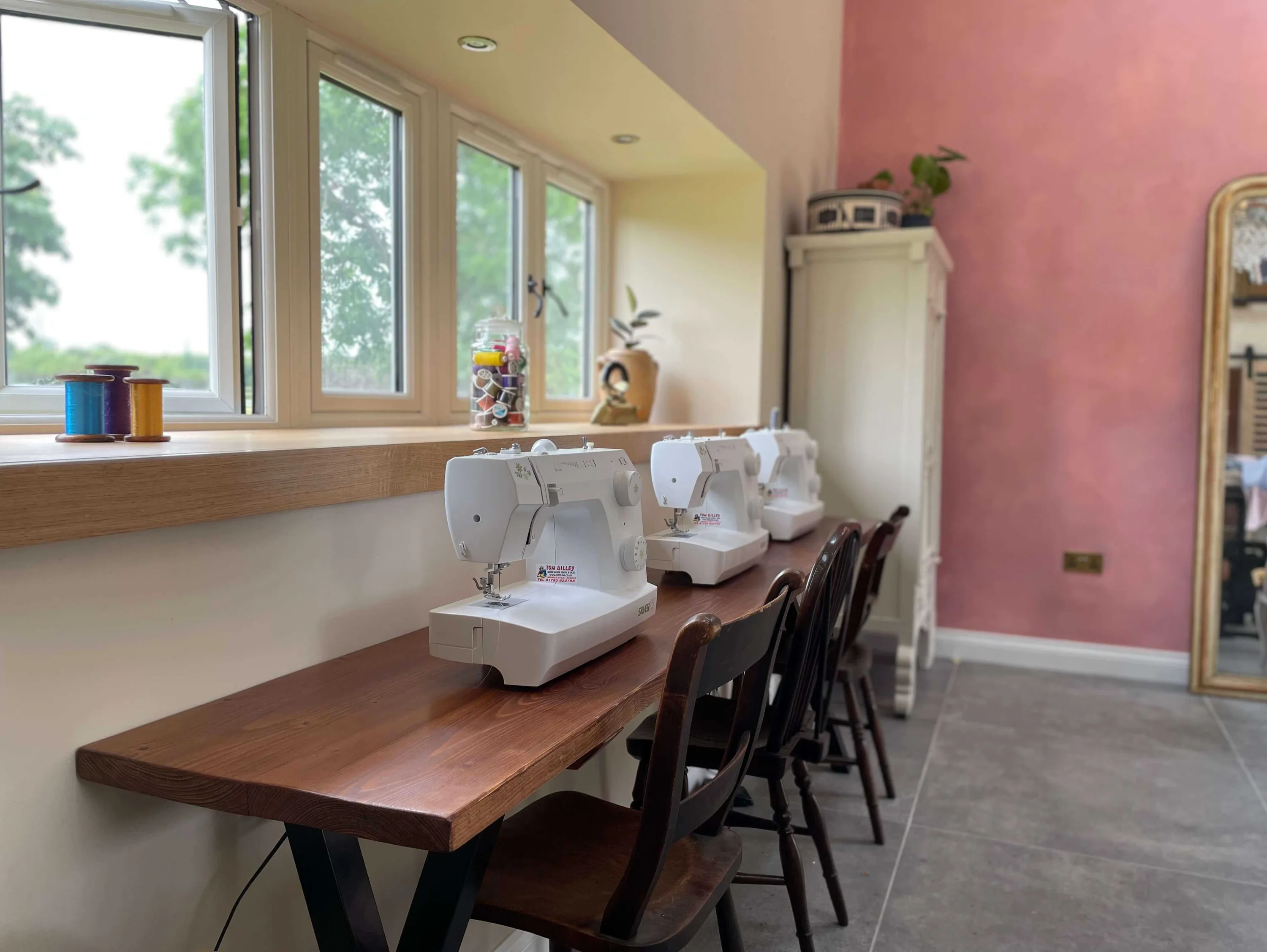 Sewing machine room